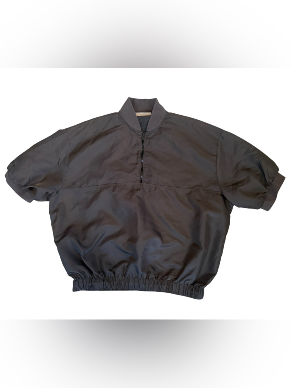 FEAR OF GOD ESSENTIALS ESSENTIALS HALF ZIP SHORT SLEECE PULLOVER - IRON SZ LARGE - Picture 2 of 6